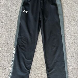 Under Armour Kids Black and Gray Track Pants